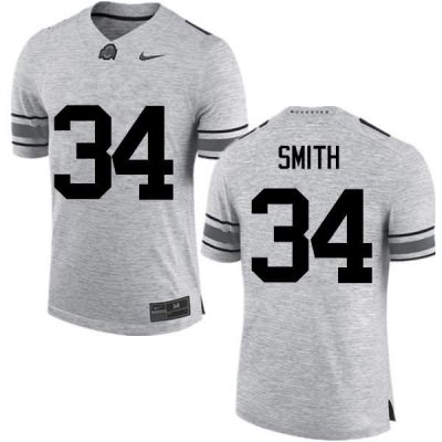 NCAA Ohio State Buckeyes Men's #34 Erick Smith Gray Nike Football College Jersey SLT6045GE